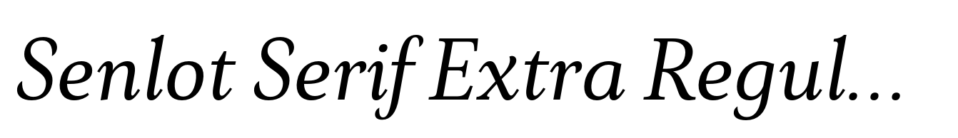 Senlot Serif Extra Regular Italic